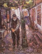 Edvard Munch The Old Man oil painting